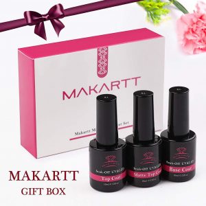 Set Base Top Coat Gloss Matte Makartt Gift Box