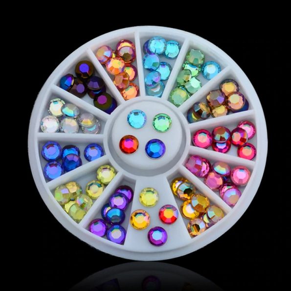 Strass-Rond-Multicolores