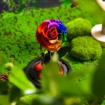 Rose-Éternelle-multicolore-Sous-Cloche